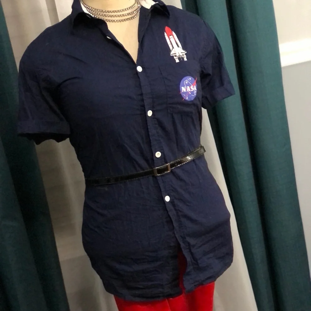 Blue NASA button down - Picture 4 of 7